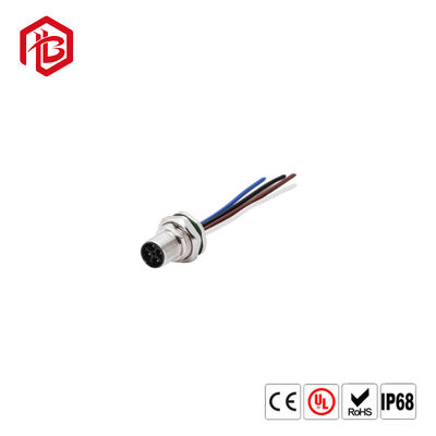 Acheter Filet de vis de carte PCB Front Mounting Connector Socket PG9 de Pin Female M12 du connecteur circulaire 5 de bâti de panneau de la carte PCB M12 online manufacture