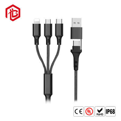 Acheter Type micro C d'USB allumant 3 4 en 1 câble de données de remplissage rapide d'USB de chargeur multi du téléphone 3A online manufacture