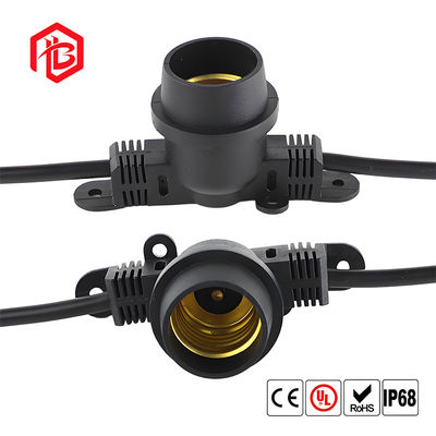 Acheter Wire Outdoor Socket Screw Base E27 Waterproof Holder with E27 Lamp Holder Base Holders Aerospace Grade Male/Female PCB Mount online manufacture