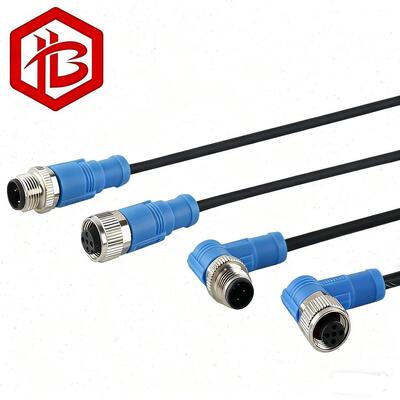 Acheter Connecteur circulaire M8 M12 3 broches 4 broches 5 broches, coudé/droit, code A/B/D, étanche IP68, boîtier métallique, personnalisé, pour capteur de câble online manufacture