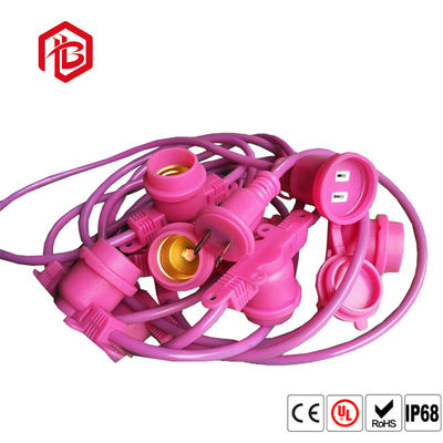 Acheter Support en plastique léger accrochant vert de lampe de la ficelle 300V E27 de rose online manufacture