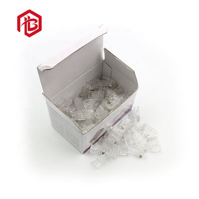 Fangbei RJ45 Cat6a PC Shielded STP FTP Ethernet Male Modular Plug Adapter with Phosphor Bronze Contacts