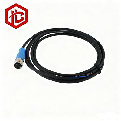 M8 DIN 3pin Nickel Plated Male to Female Straight Plug IP68 Waterproof Sensor Cable