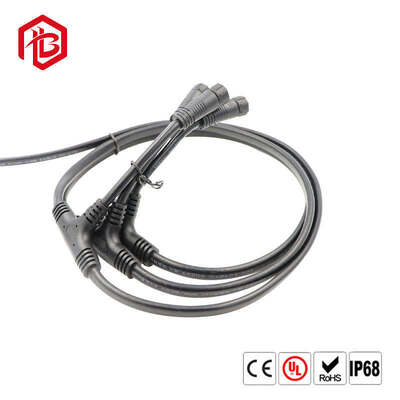 T Type Copper Waterproof Connectors 2-4 Pin Three-Way Adapter Cables for Outdoor Lighting Solar Power System Microwave