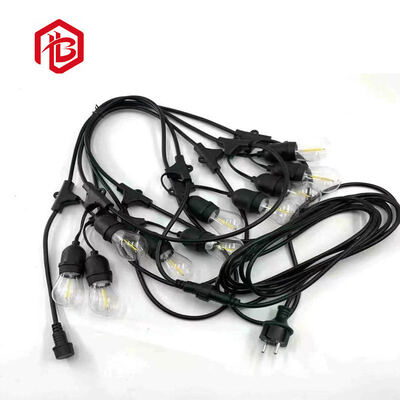 IP65 Waterproof LED Outdoor String Lights 48FT Warm White Colorful Lighting for Garden Customizable 3-Year 30000h Life Copper