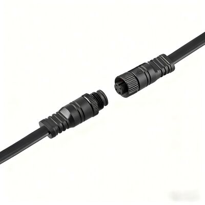 M12 Flat Plug IP67 Waterproof Circular Connectors 5A Copper FPC RF Solar Power System 3P