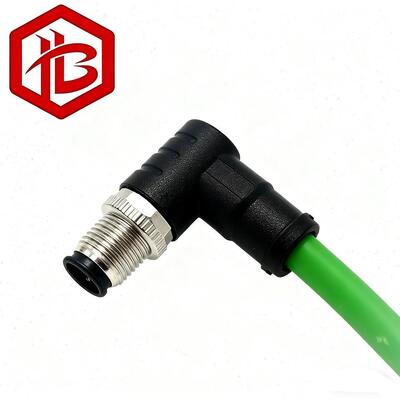 BETT Waterproof M12 Right Angled RJ45 Ethernet Connector IP68 Rated 8A for Aerospace UHF RF PCB Applications