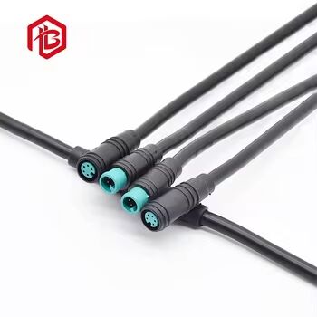 M8 2Pin Copper Contact Nylon IP68 Male Female Electric Bike Waterproof Aerospace RF Cable Connector Plug