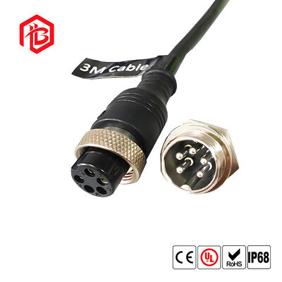 GX16 Waterproof IP65 Electrical Metal Plug with PVC Housing 5 Pin Adaptor