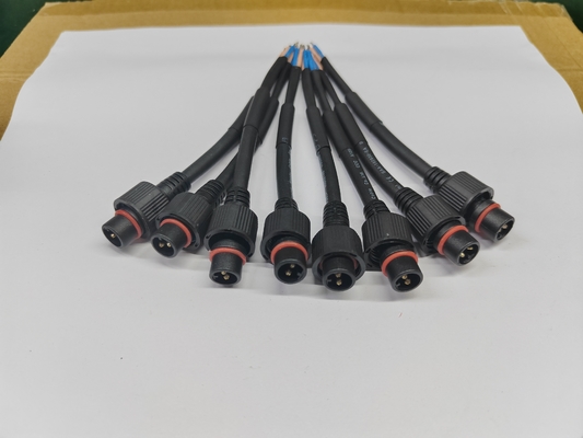 Câble étanche de rue LED M11 M12 M14 M15 M16 personnalisé, connecteur d'alimentation en PVC d'extension d'accueil mâle femelle 2 3 4 5 broches